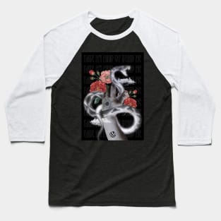 edgy and dark snake and flower Baseball T-Shirt